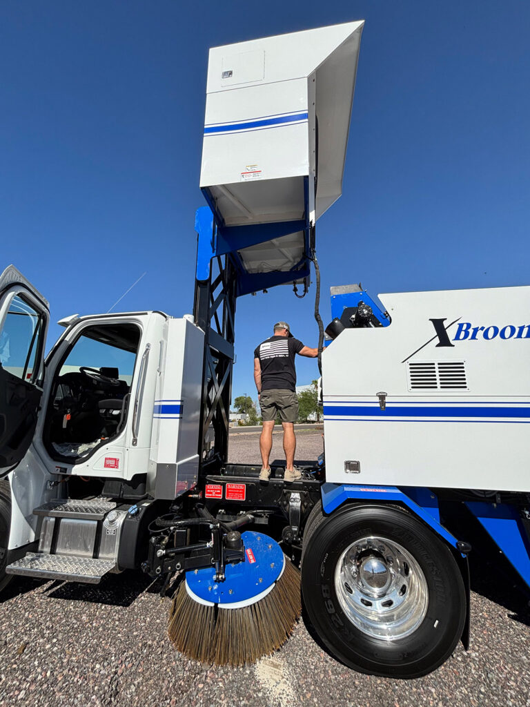 XBroom street sweeper for asphalt milling cleanup